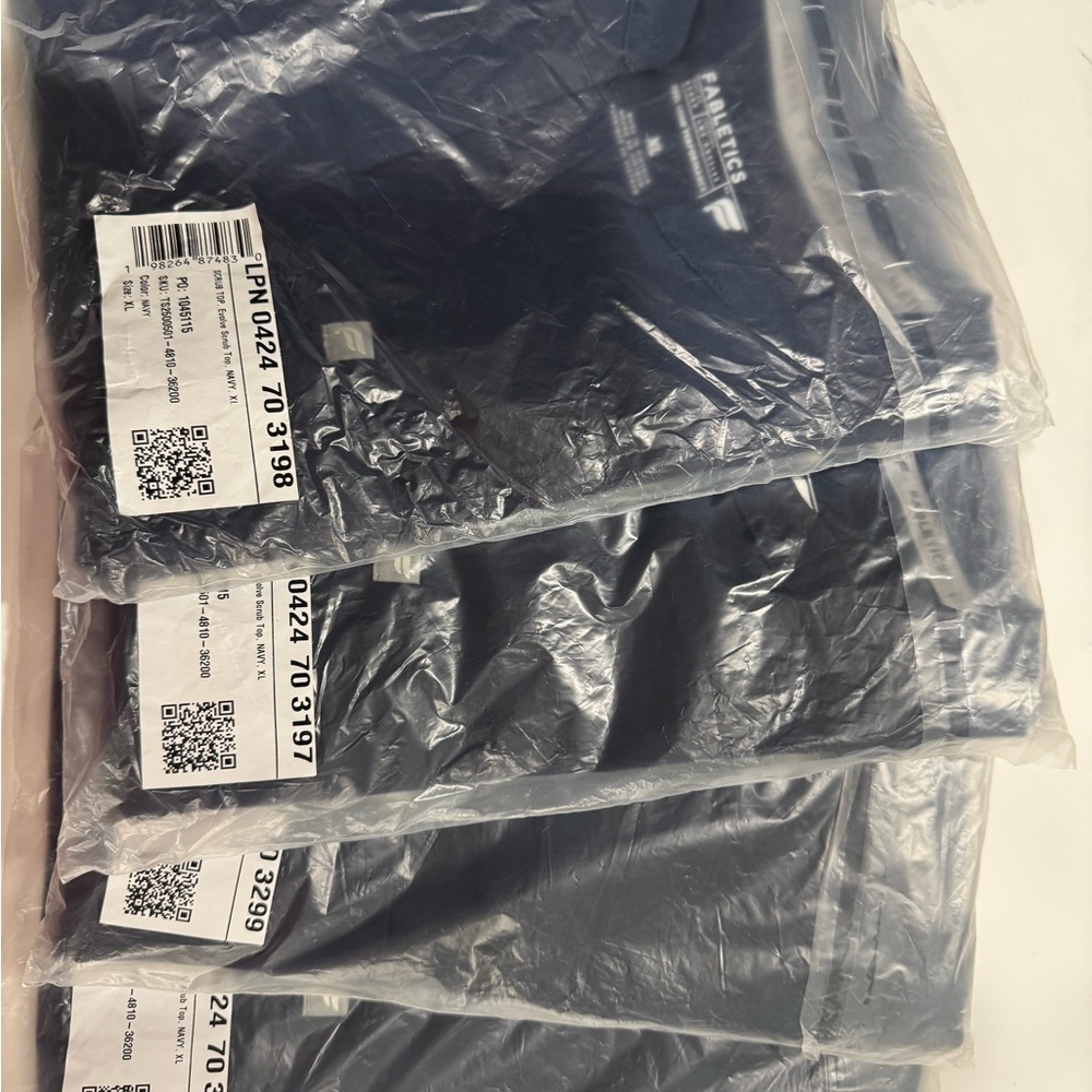 Bundle of XL fabletics scrub tops navy